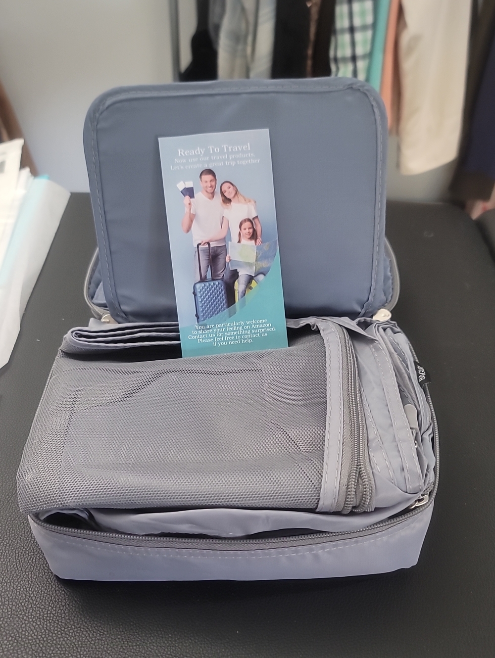 Gray Travel Organizer Packing Bag - Brand Unknown